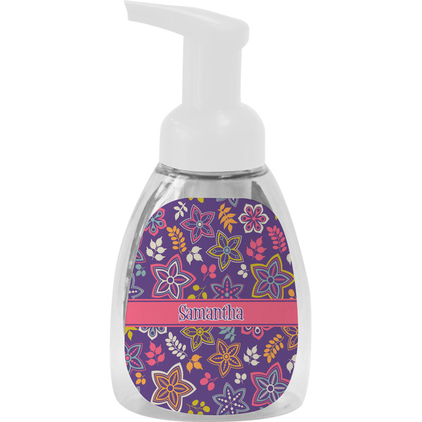Custom Simple Floral Foam Soap Bottle (Personalized)