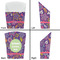 Simple Floral French Fry Favor Box - Front & Back View
