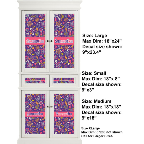 Simple Floral Full Cabinet (Show Sizes)
