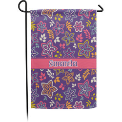 Simple Floral Garden Flag (Personalized)
