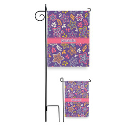 Simple Floral Garden Flag (Personalized)