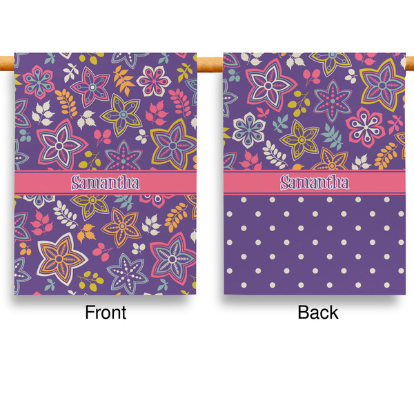 Simple Floral Garden Flags - Large - Double Sided - APPROVAL