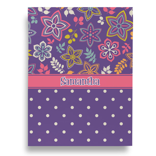 Simple Floral Garden Flags - Large - Double Sided - BACK