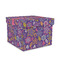 Simple Floral Gift Box with Lid - Canvas Wrapped - Medium (Personalized)