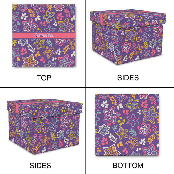 Simple Floral Gift Boxes with Lid - Canvas Wrapped - Small - Approval