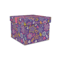 Simple Floral Gift Box with Lid - Canvas Wrapped - Small (Personalized)