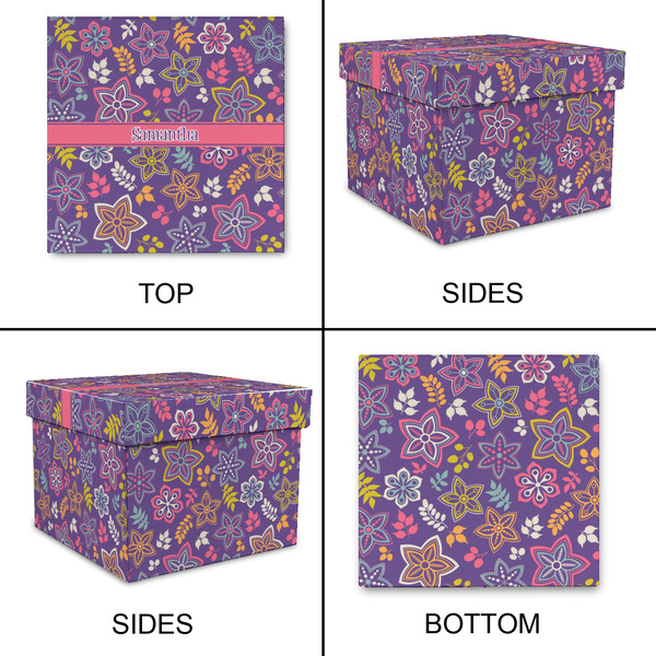 Simple Floral Gift Boxes with Lid - Canvas Wrapped - XX-Large - Approval