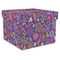 Simple Floral Gift Boxes with Lid - Canvas Wrapped - XX-Large - Front/Main