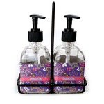 Simple Floral Glass Soap & Lotion Bottles (Personalized)