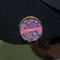 Simple Floral Golf Ball Marker Hat Clip - Gold - On Hat