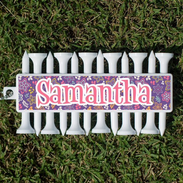 Custom Simple Floral Golf Tees & Ball Markers Set (Personalized)