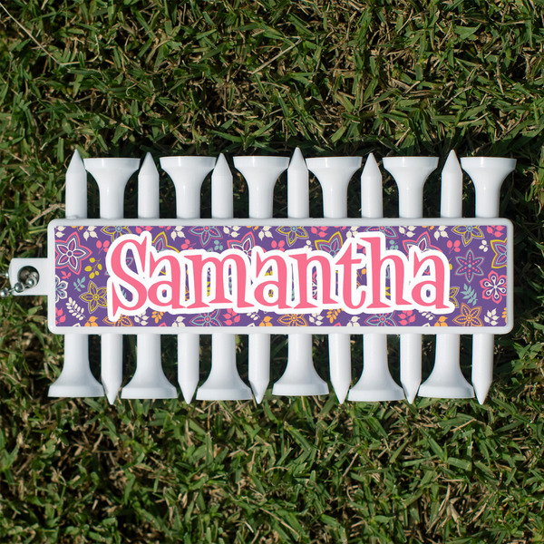 Simple Floral Golf Tees & Ball Markers Set - Front