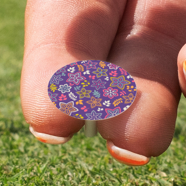 Simple Floral Golf Tees & Ball Markers Set - Marker