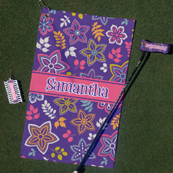 Simple Floral Golf Towel Gift Set (Personalized)