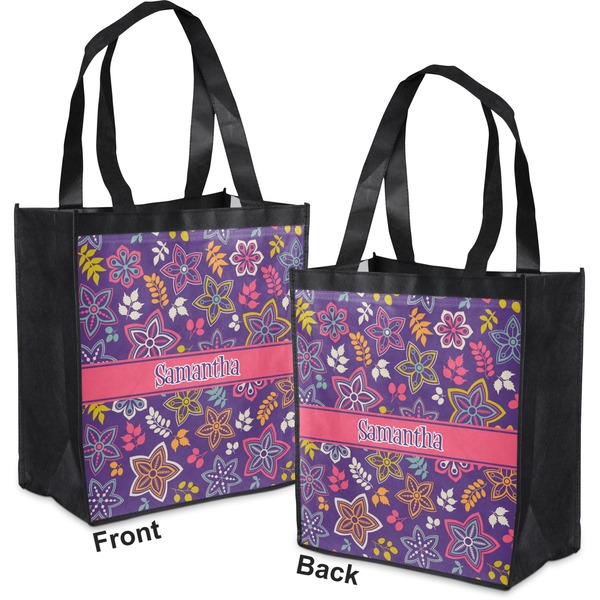 Simple Floral Grocery Bag - Apvl
