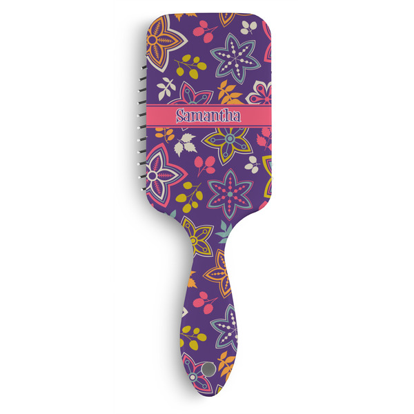 Custom Simple Floral Hair Brushes (Personalized)