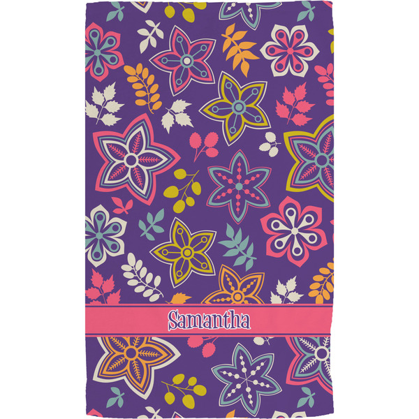 Simple Floral Hand Towel (Personalized) Full