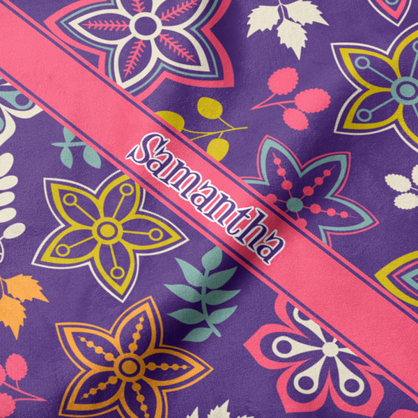 Simple Floral Hooded Baby Towel- Detail Close Up