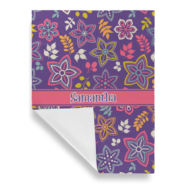 Simple Floral House Flags - Single Sided - FRONT FOLDED
