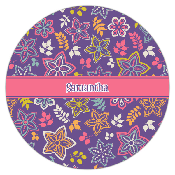 Simple Floral Icing Circle - Medium - Single