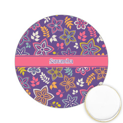Simple Floral Printed Cookie Topper - 2.15" (Personalized)