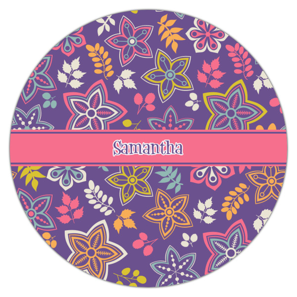 Simple Floral Icing Circle - Small - Single