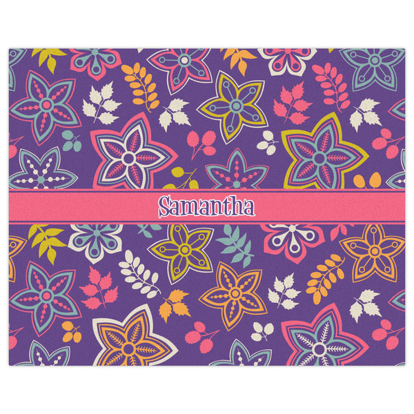 Simple Floral Indoor / Outdoor Rug - 8'x10' - Front Flat