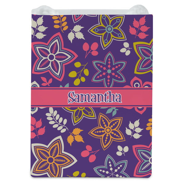 Simple Floral Jewelry Gift Bag - Gloss - Front