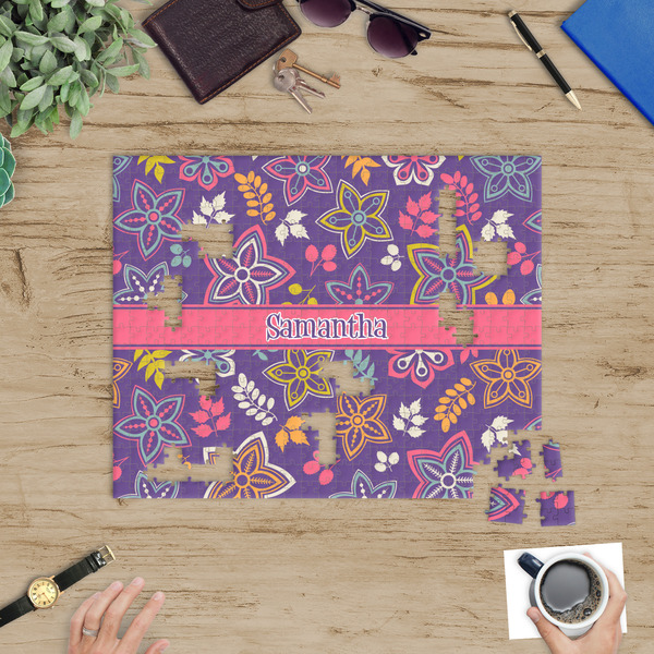 Simple Floral Jigsaw Puzzle 500 Piece - In Context