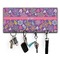 Simple Floral Key Hanger w/ 4 Hooks & Keys