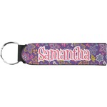 Simple Floral Neoprene Keychain Fob (Personalized)