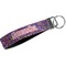 Simple Floral Webbing Keychain FOB with Metal