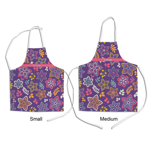 Simple Floral Kid's Aprons - Comparison