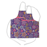 Simple Floral Kid's Apron w/ Name or Text