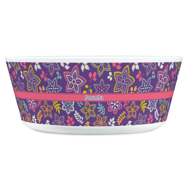 Simple Floral Kids Bowls - FRONT