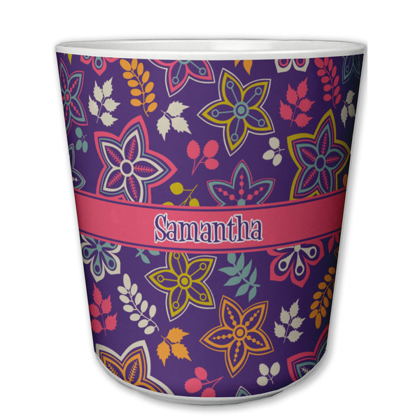 Custom Simple Floral Plastic Tumbler 6oz (Personalized)