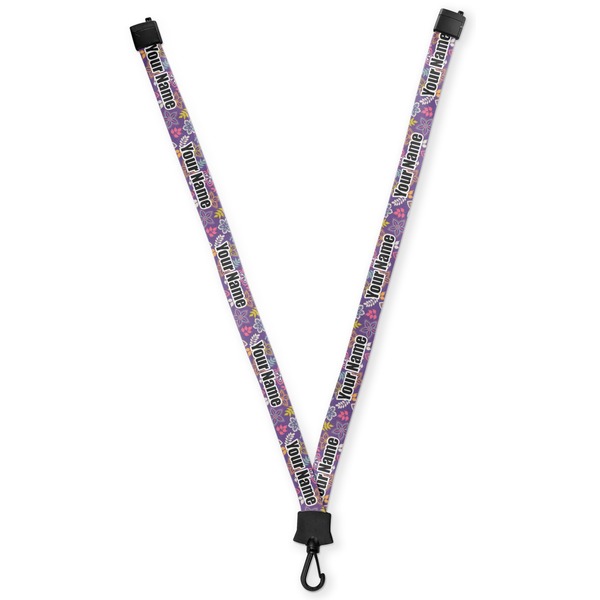 Custom Simple Floral Lanyard (Personalized)