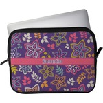 Simple Floral Laptop Sleeve / Case - 15" (Personalized)