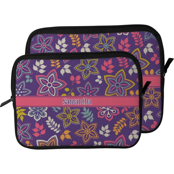 Simple Floral Laptop Sleeve (Size Comparison)