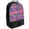 Simple Floral Large Backpack - Black - Angled View