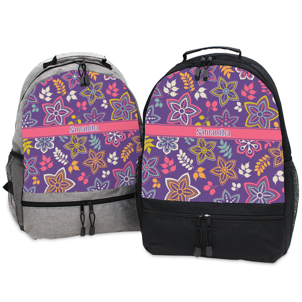Simple Floral Large Backpacks - Both