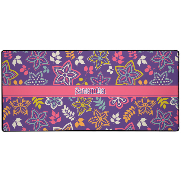 Custom Simple Floral 3XL Gaming Mouse Pad - 35" x 16" (Personalized)