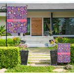 Simple Floral Large Garden Flag - Single Sided (Personalized)