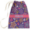 Simple Floral Large Laundry Bag - Front View