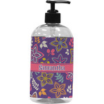 Simple Floral Plastic Soap / Lotion Dispenser (Personalized)