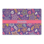 Simple Floral Large Rectangle Car Magnet (Personalized)