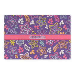 Simple Floral Large Rectangle Car Magnet (Personalized)