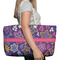 Simple Floral Large Rope Tote Bag - In Context View