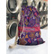 Simple Floral Laundry Bag in Laundromat