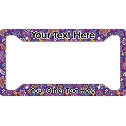 Simple Floral License Plate Frame (Personalized)
